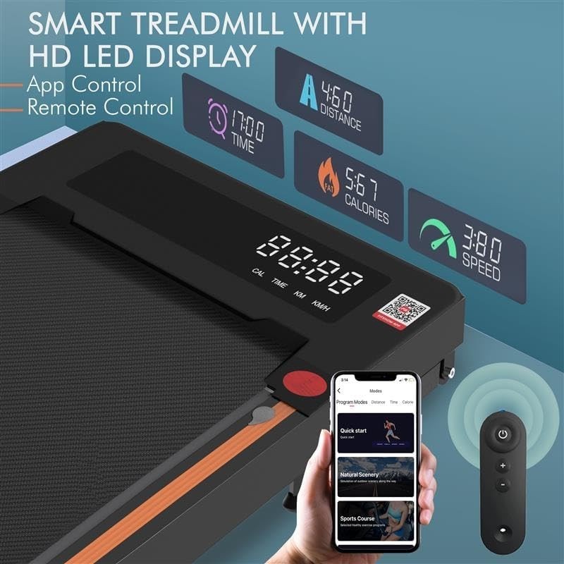 Foldable Under Desk Treadmill 6km/h Silent Walking Machine Home Office