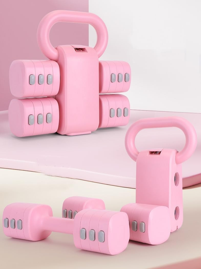 2-in-1 Adjustable Dumbbell Kettlebell Set 1–2.5KG Each Fast Adjust Home Gym