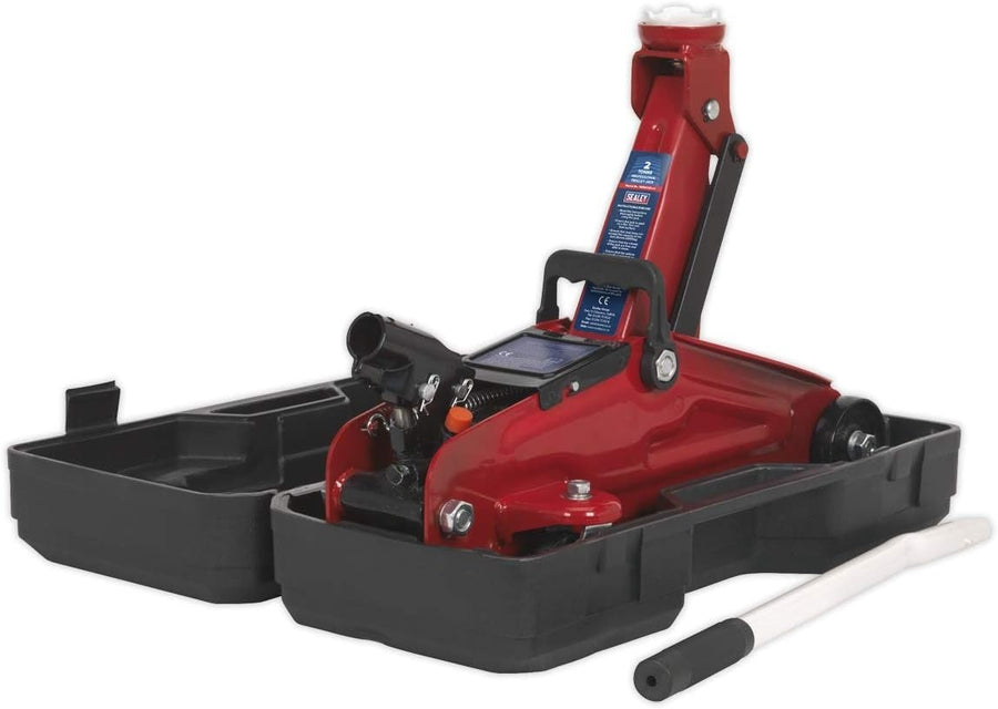 2 Ton Short Chassis Trolley Jack Heavy Duty Car Jack 300–330mm with Storage Case