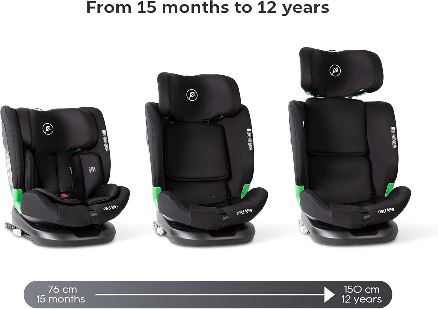 i-Size R129 Recline Car Seat 76–150cm ISOFIX Forward Facing Child Seat