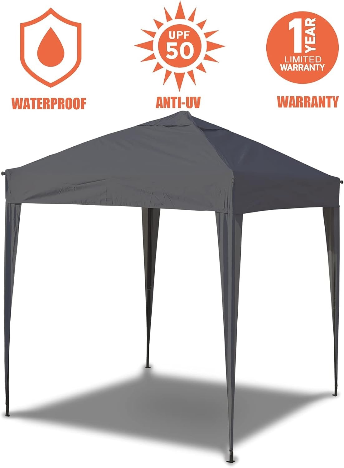 3x3M Pop Up Gazebo Heavy Duty Waterproof Outdoor Party Tent Grey