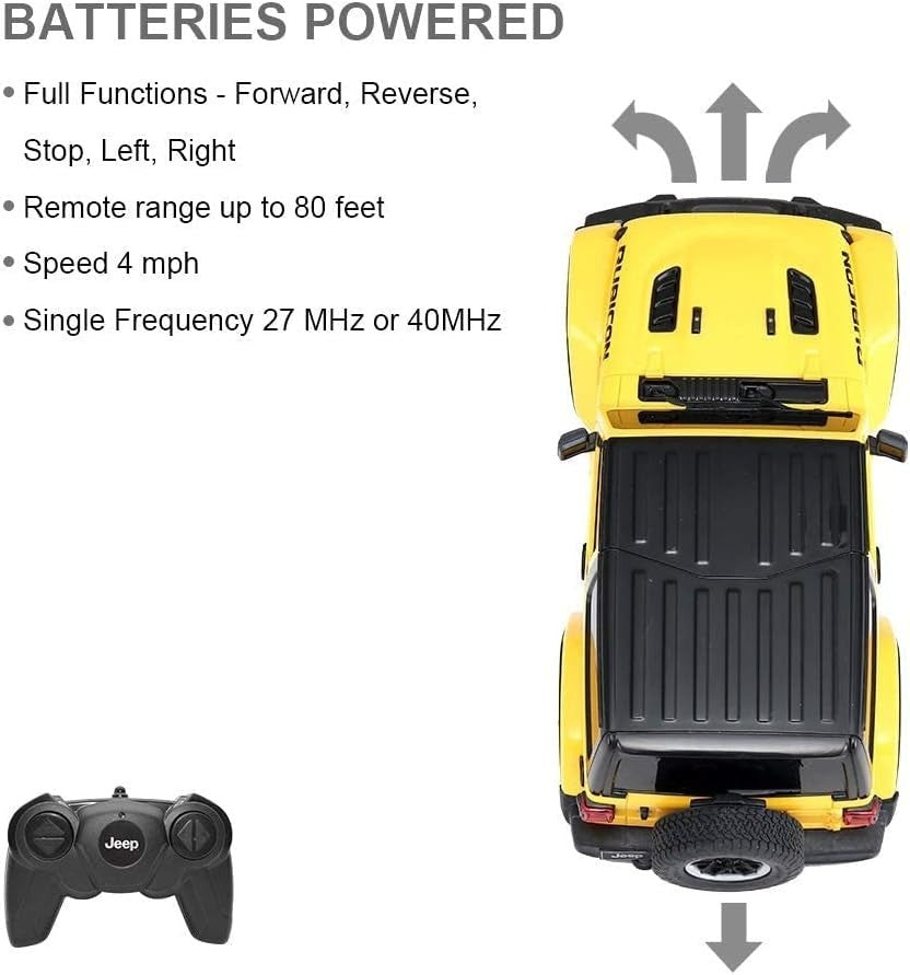 1:24 RC Jeep Wrangler Toy Car – Remote Control Off-Road Vehicle for Kids
