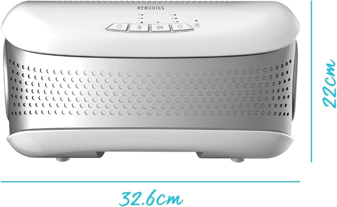 Desktop Air Purifier HEPA Carbon Filter Ionizer Allergy Smoke Pet Odours