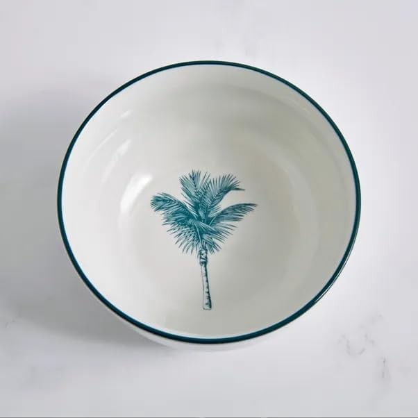 12pc Porcelain Dinner Set Tree Design Plates Bowls Microwave Safe
