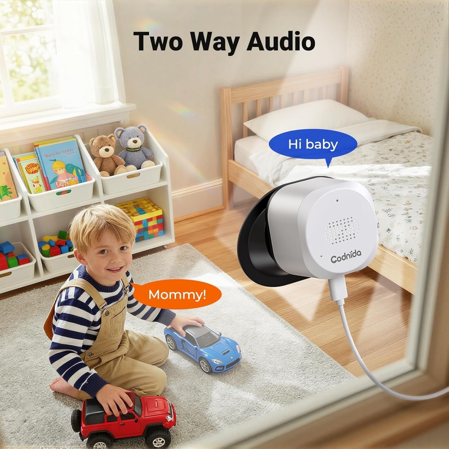 2K Window Security Camera Indoor WiFi Full Color Night Vision 5GHz