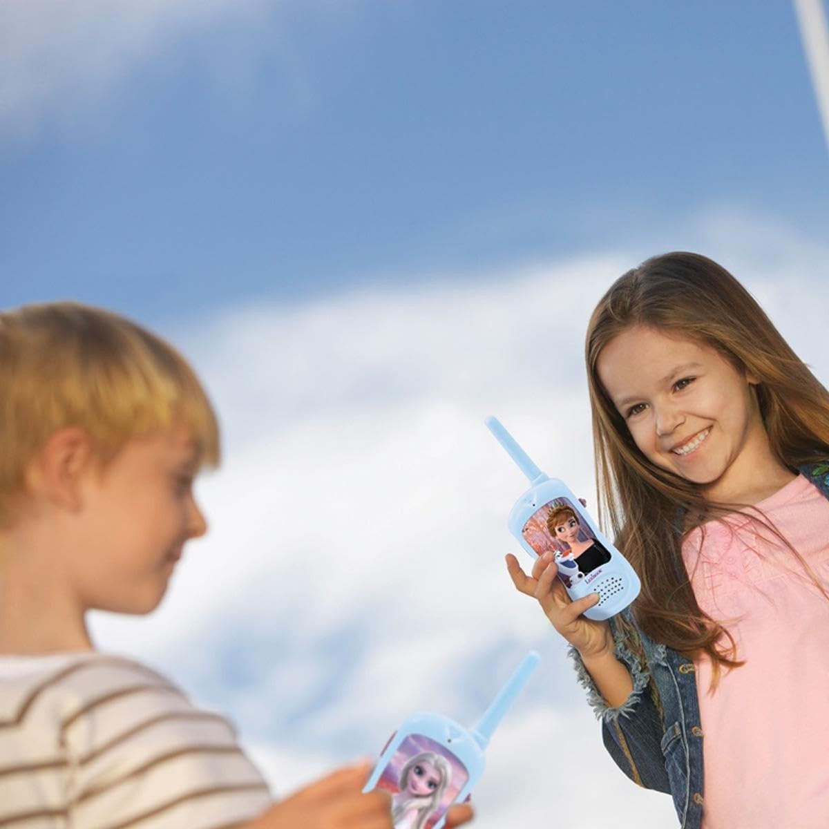 Kids Frozen Walkie Talkies Belt Clip Outdoor Communication Toy Set
