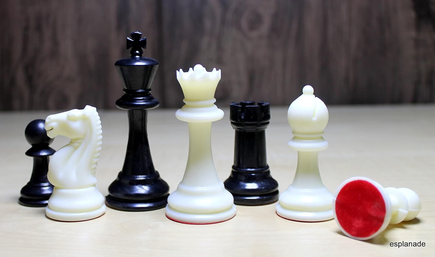 19" Leather Roll-Up Tournament Chess Set Portable Mat w/ Staunton Pieces Black