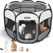 Portable Foldable Pet Playpen Indoor Outdoor Dog Cat Puppy Fence 62x62x45cm