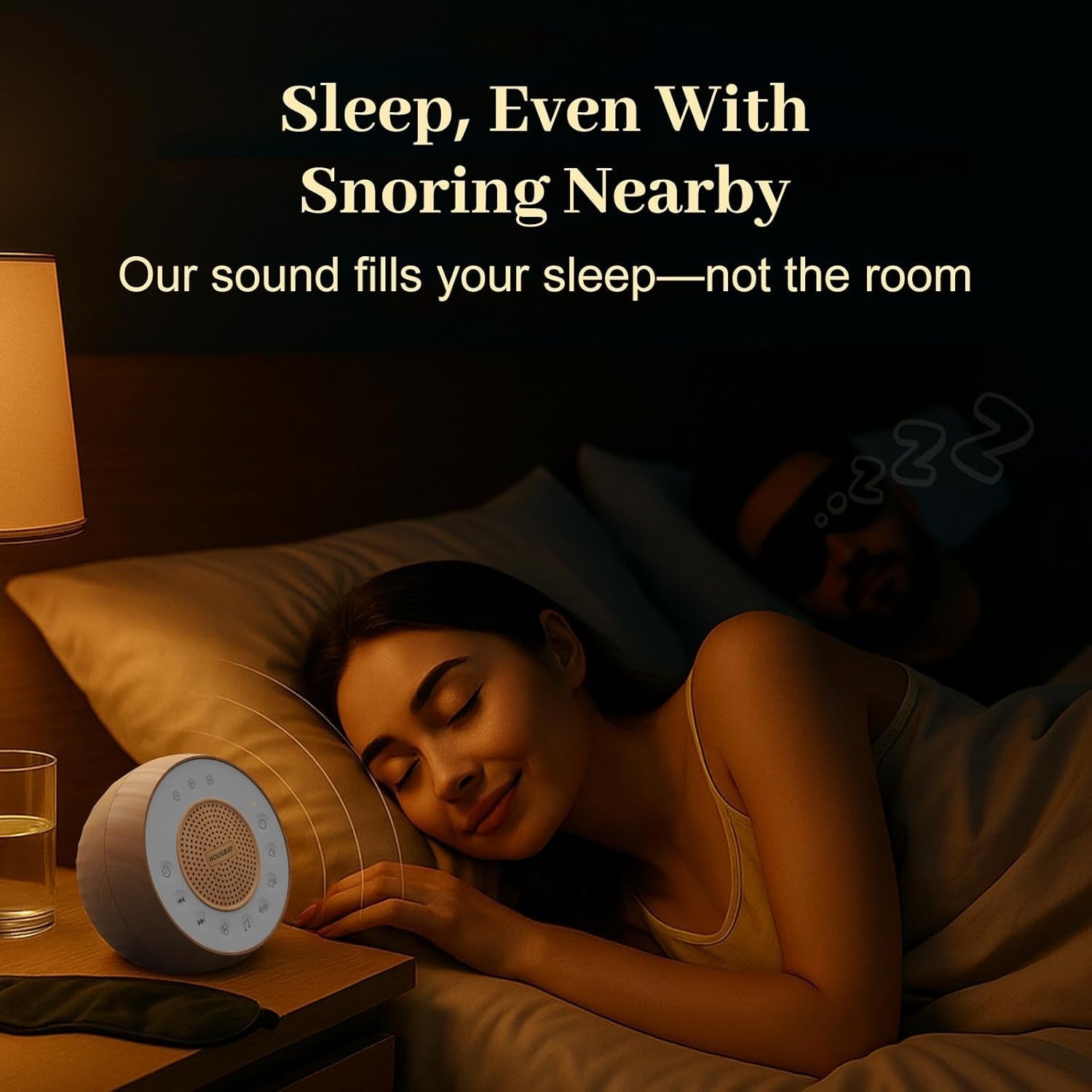 White Noise Machine for Sleeping, 31 Soothing Nature Sounds, Wood Design