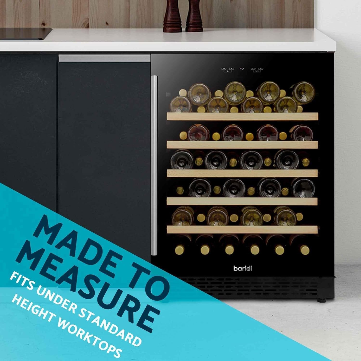 54 Bottle Wine Cooler Fridge Digital Touch Control Large Capacity Freestanding