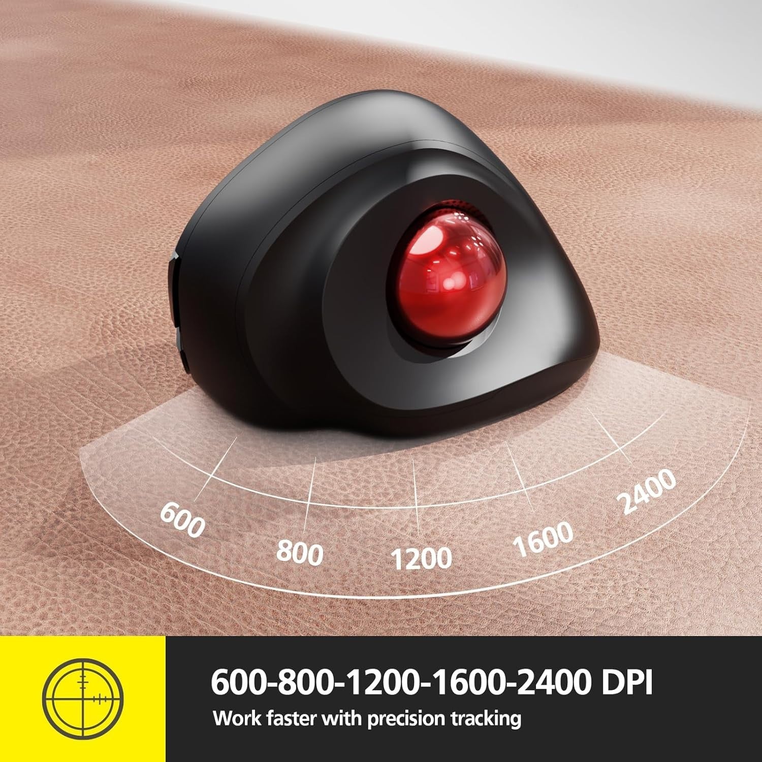 Wireless Ergonomic Vertical Trackball Mouse 3 DPI 2.4G USB PC Mac