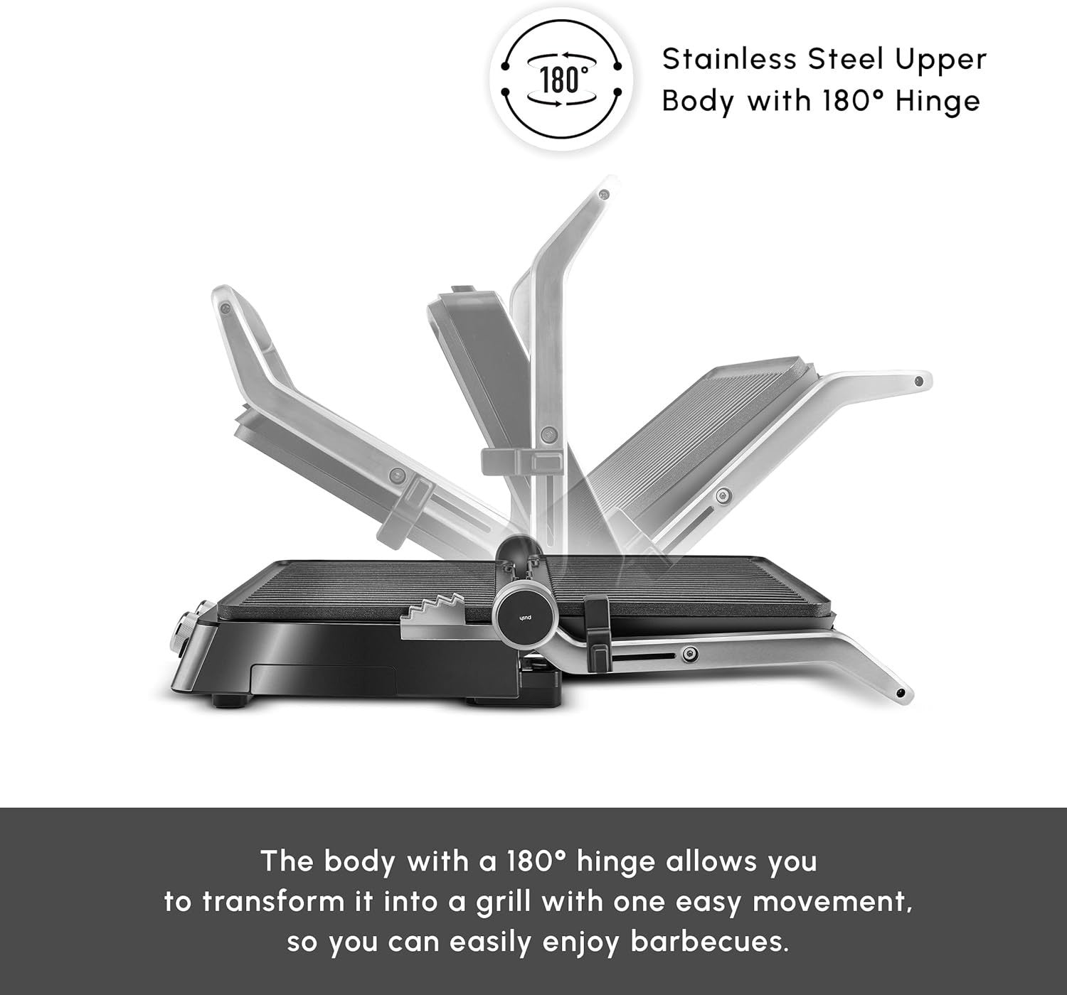 3-in-1 Sandwich Toaster Grill 6-Slice 2000W LED Timer Adjustable Height