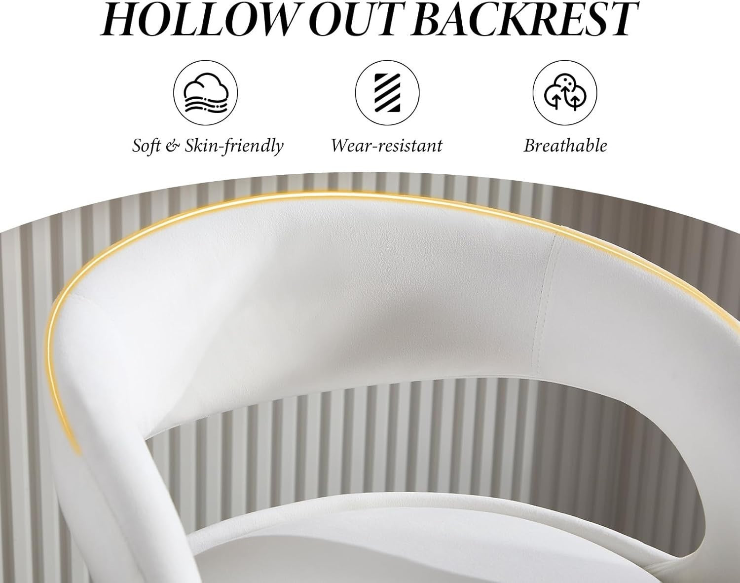 Adjustable White Velvet Bar Stools Set of 2 Swivel Kitchen Counter