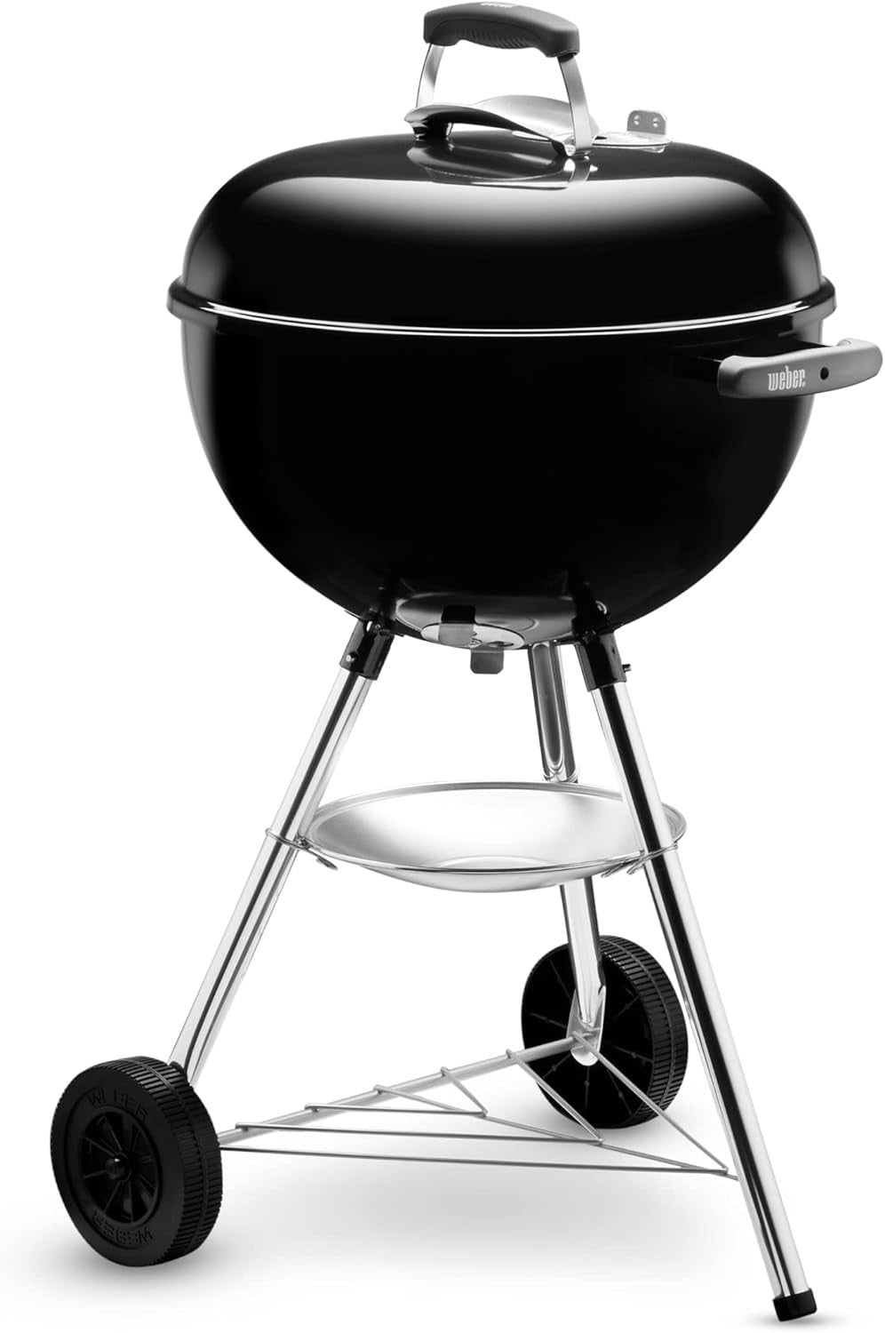 Compact Charcoal Kettle BBQ Grill – Porcelain-Enamelled Lid & Bowl
