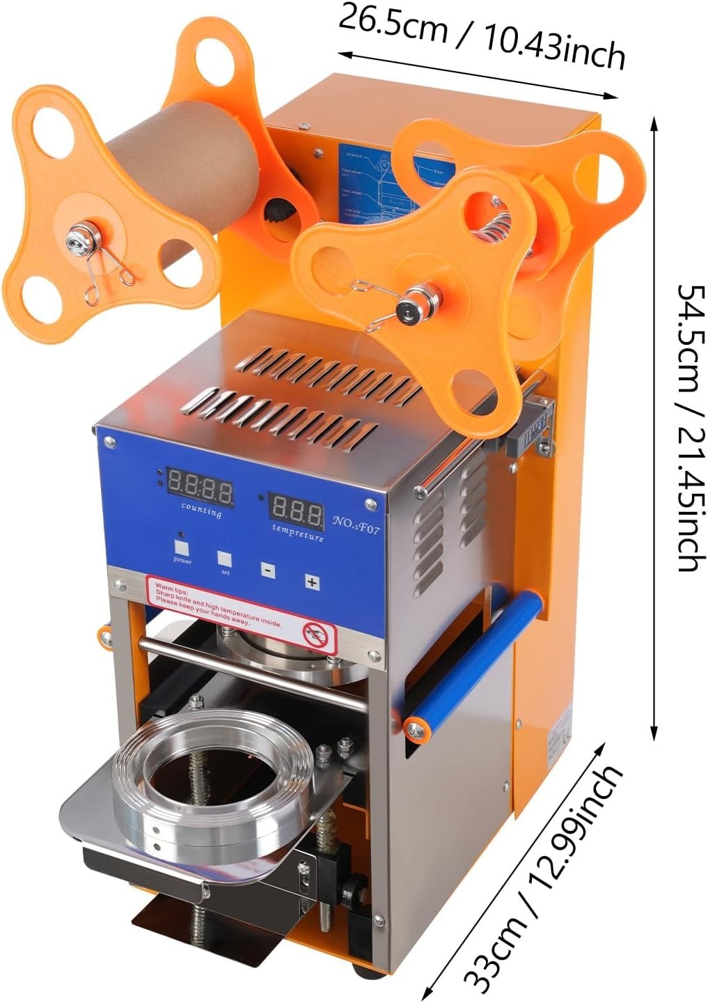 400W Automatic Cup Sealing Machine 90–600 Cups/H Bubble Tea Coffee