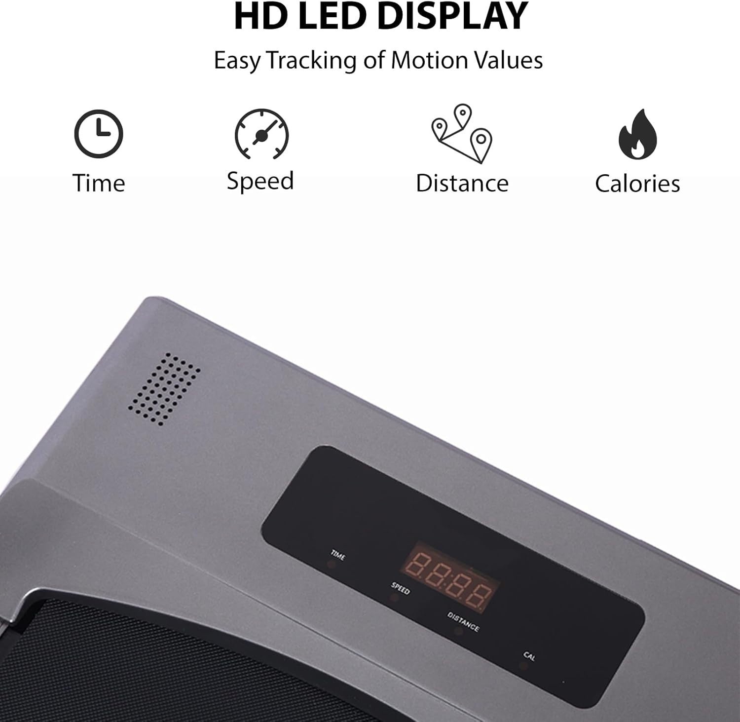 Portable 2-in-1 Under Desk Treadmill Walking Jogging Machine w/ App & LED