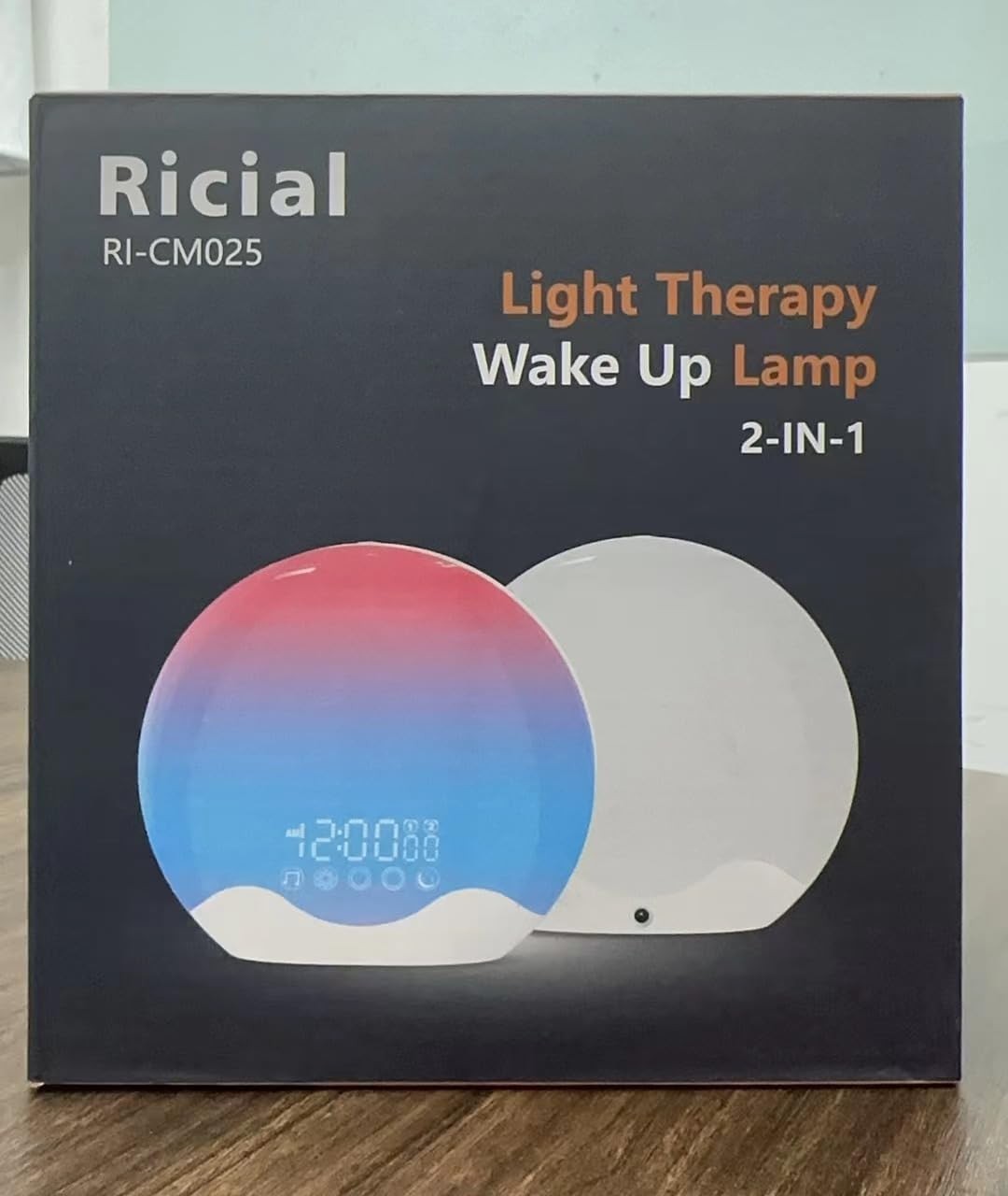 10,000 Lux Light Therapy Lamp Sunrise Alarm Clock Sleep Aid Dimmable
