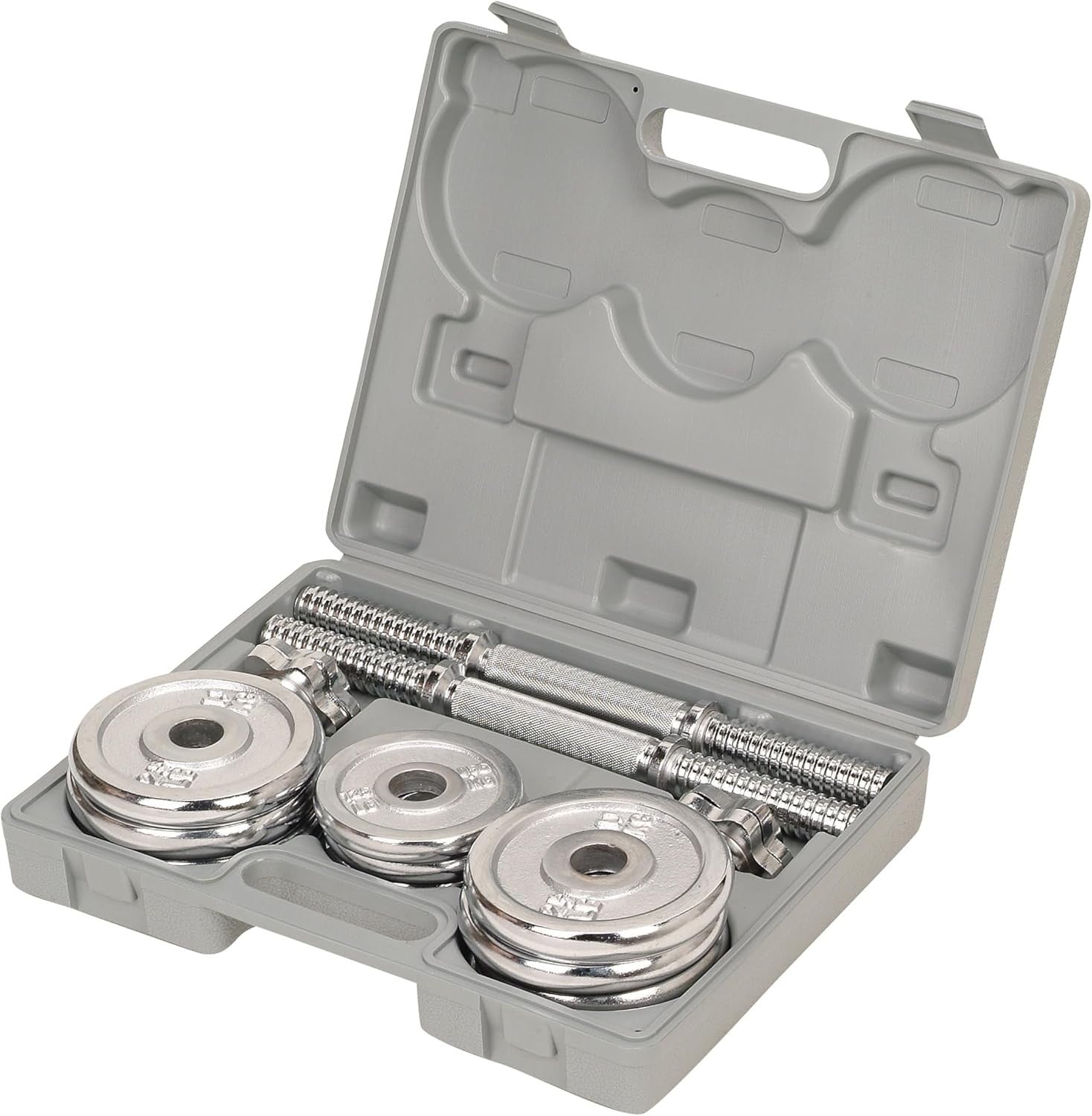 15kg Adjustable Dumbbell Set Carry Case Quick Lock Steel Home Gym