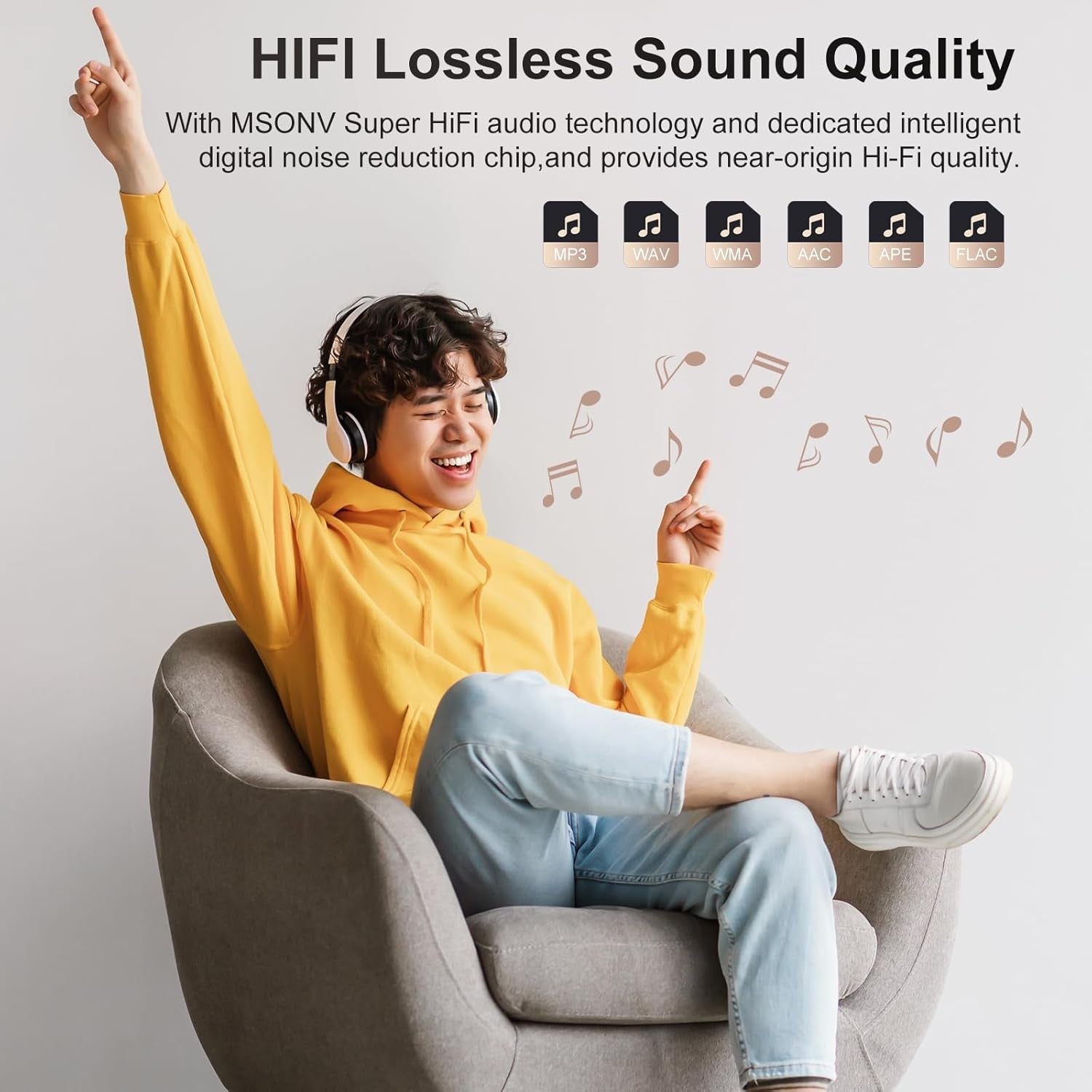 128GB MP3 Player Black 2.4" Touch Bluetooth HiFi FM