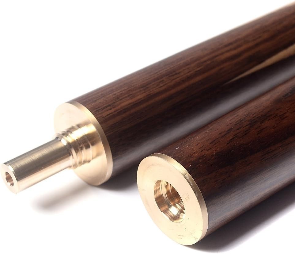 57in 3/4 Snooker Cue 18oz 9.5mm Tip Walnut Ash w Extensions