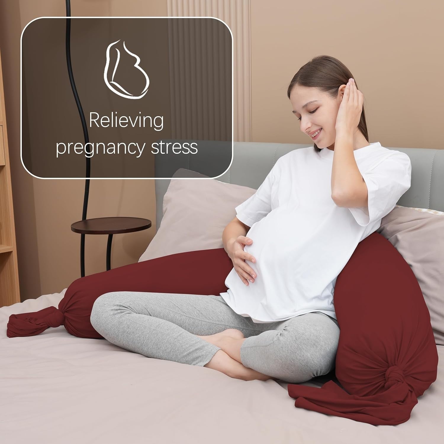 Pregnancy Pillow I Shaped 54” Full Body Maternity Support Side Sleeper