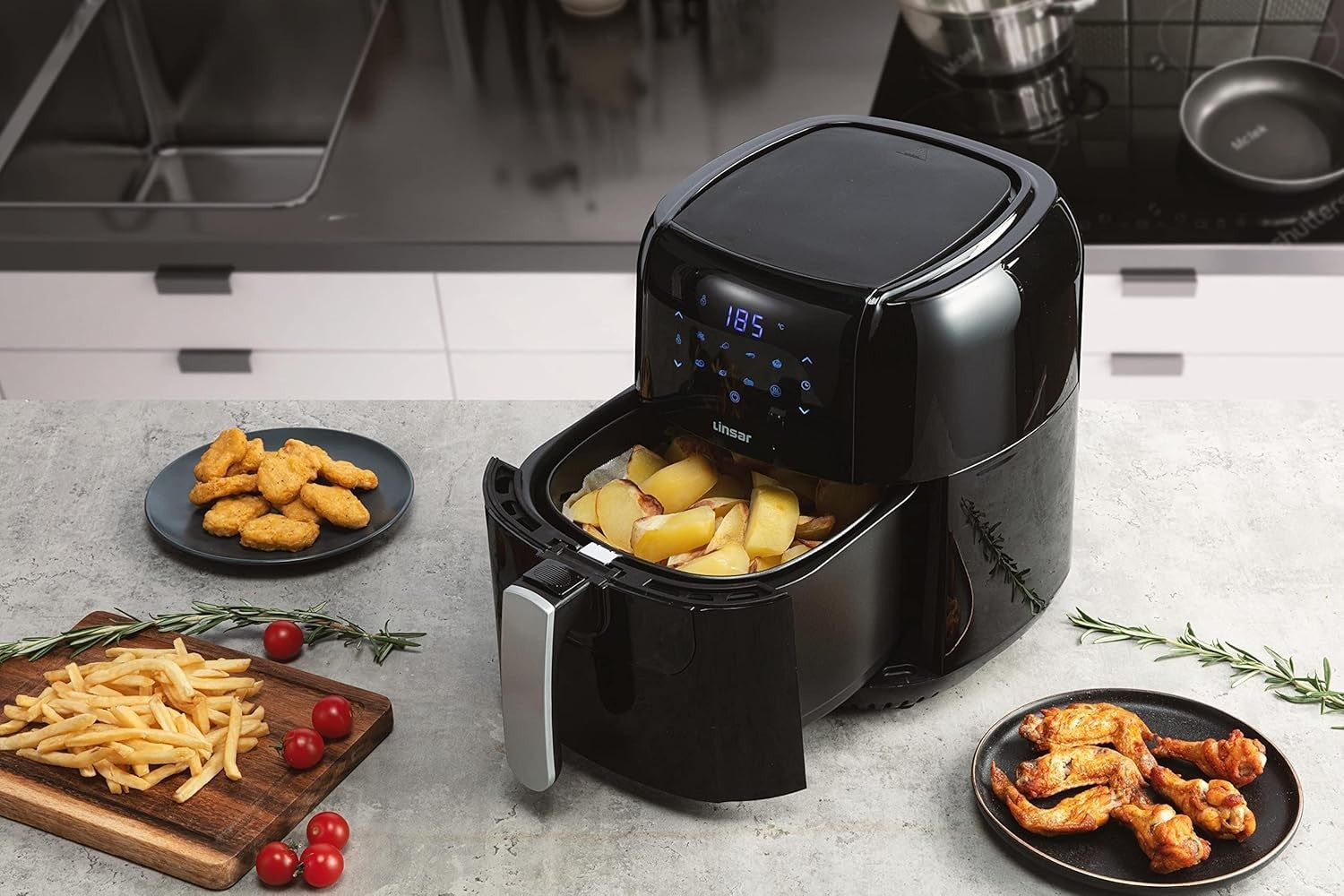 Air Fryer 5.5L Digital Touch 7 Programs 1400W Oil Free Rapid Air Basket