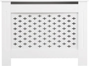 Medium White Radiator Cover MDF Satin Finish Decorative Cabinet