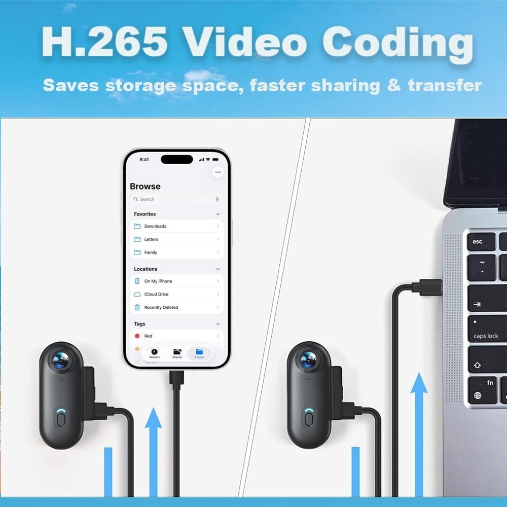 4K Mini Action Camera WiFi Magnetic POV Cam Waterproof Motorcycle Vlog