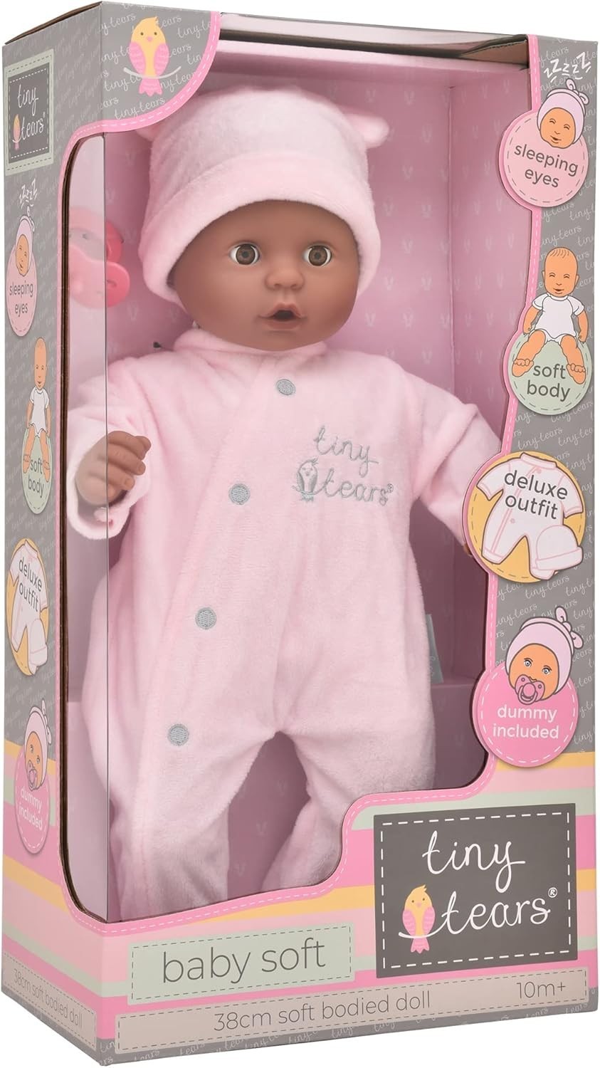 Baby Soft Doll 38cm Pink Outfit Sleeping Eyes Dummy Toddler 10m+