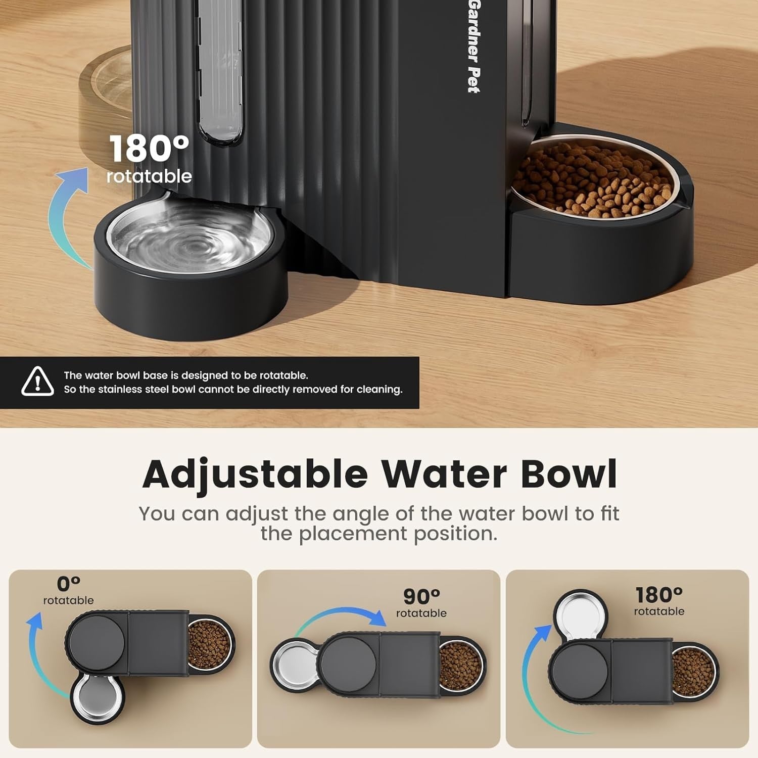 2 in 1 Automatic Pet Feeder Water Dispenser 3L BPA Free Cat Dog Bowl