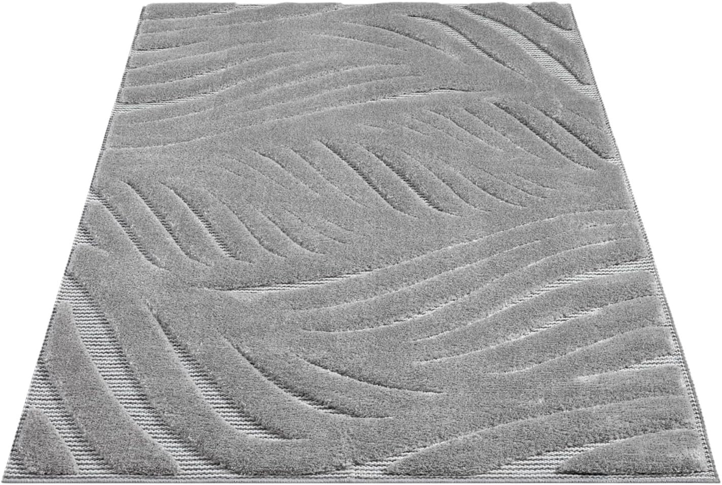 Grey Hallway Rug 120x170cm Soft Modern Area Mat for Living Room Bedroom