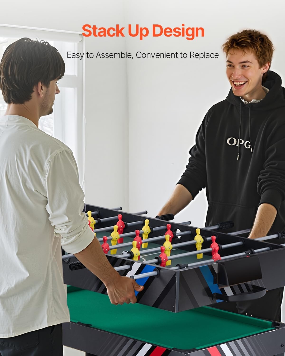 48 Inch 4 in 1 Game Table Air Hockey Pool Foosball Tennis Combo