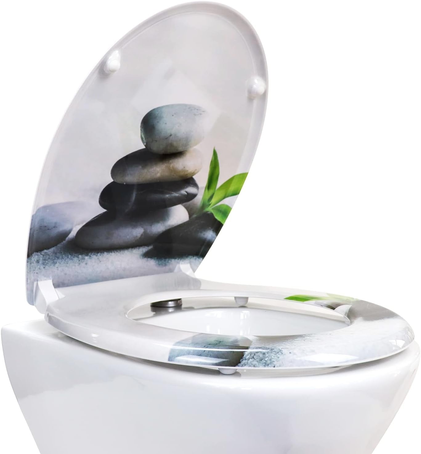 Soft Close Toilet Seat Quick Release Lid Top Fixing Duroplast 45x37cm