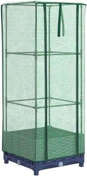 Raised Bed Garden Planter with Greenhouse Cover | 40x40x123cm