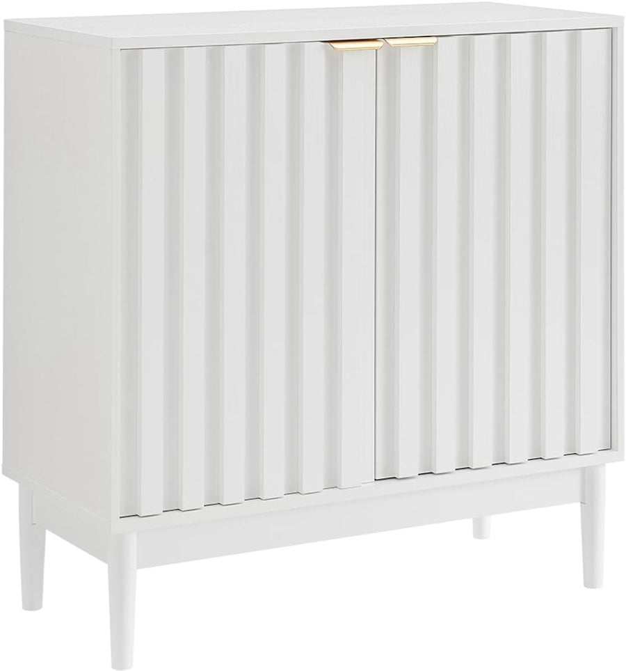 Fluted Sideboard Cabinet 2 Doors Adjustable Shelf Storage Modern Console
