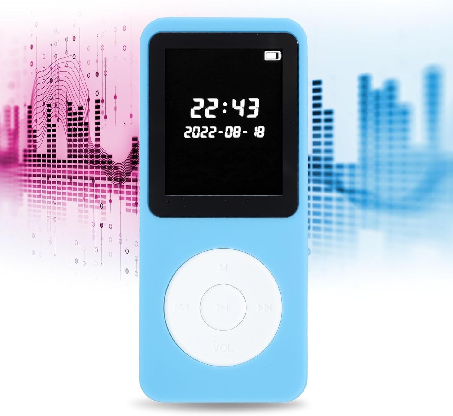 Bluetooth 5.0 8GB 1.77″ LCD MP3 Player for Kids w/ FM Radio & Recorder