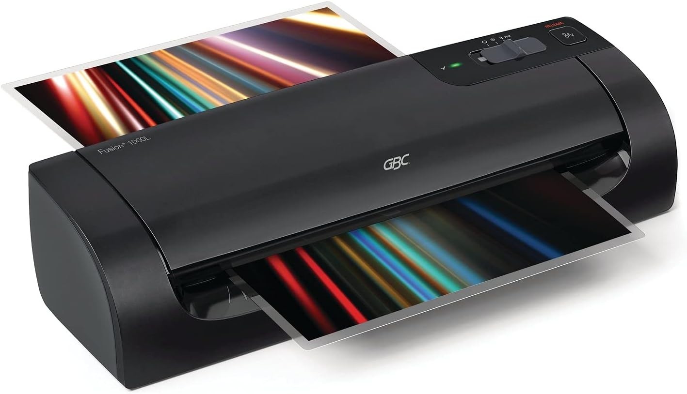 9” Thermal Laminator Easy One-Touch Use Fast Warm-Up + 10 Pouches