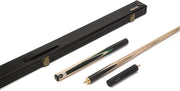 English 8 Ball Pool Cue 3/4 Joint 9mm Tip Ash Shaft + Case Extension