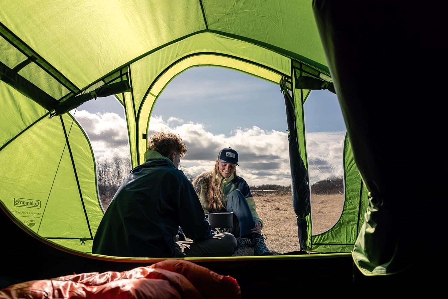 4 Person Dome Camping Tent 4500mm Darkened