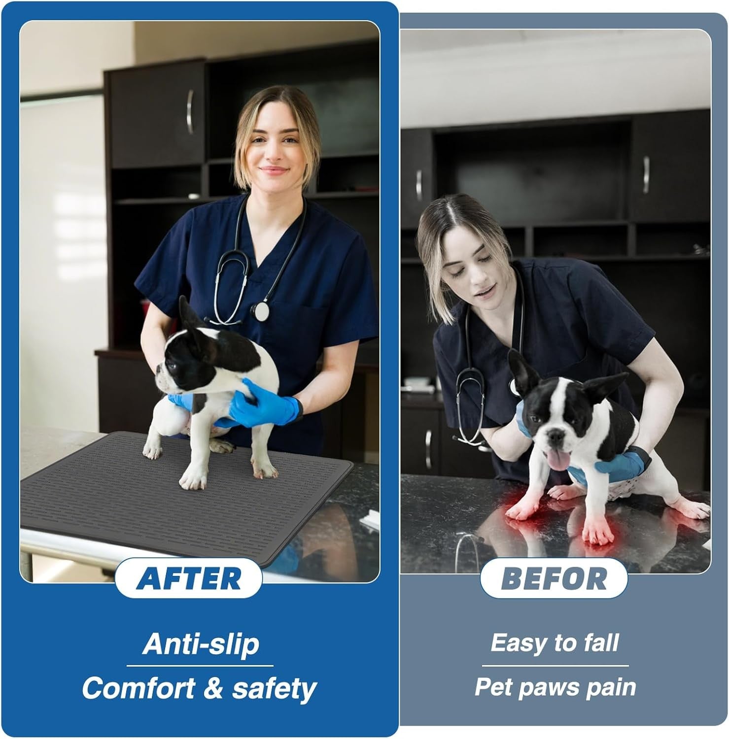 Dog Grooming Table Mat Non Slip Silicone Anti Fatigue Paw Protection
