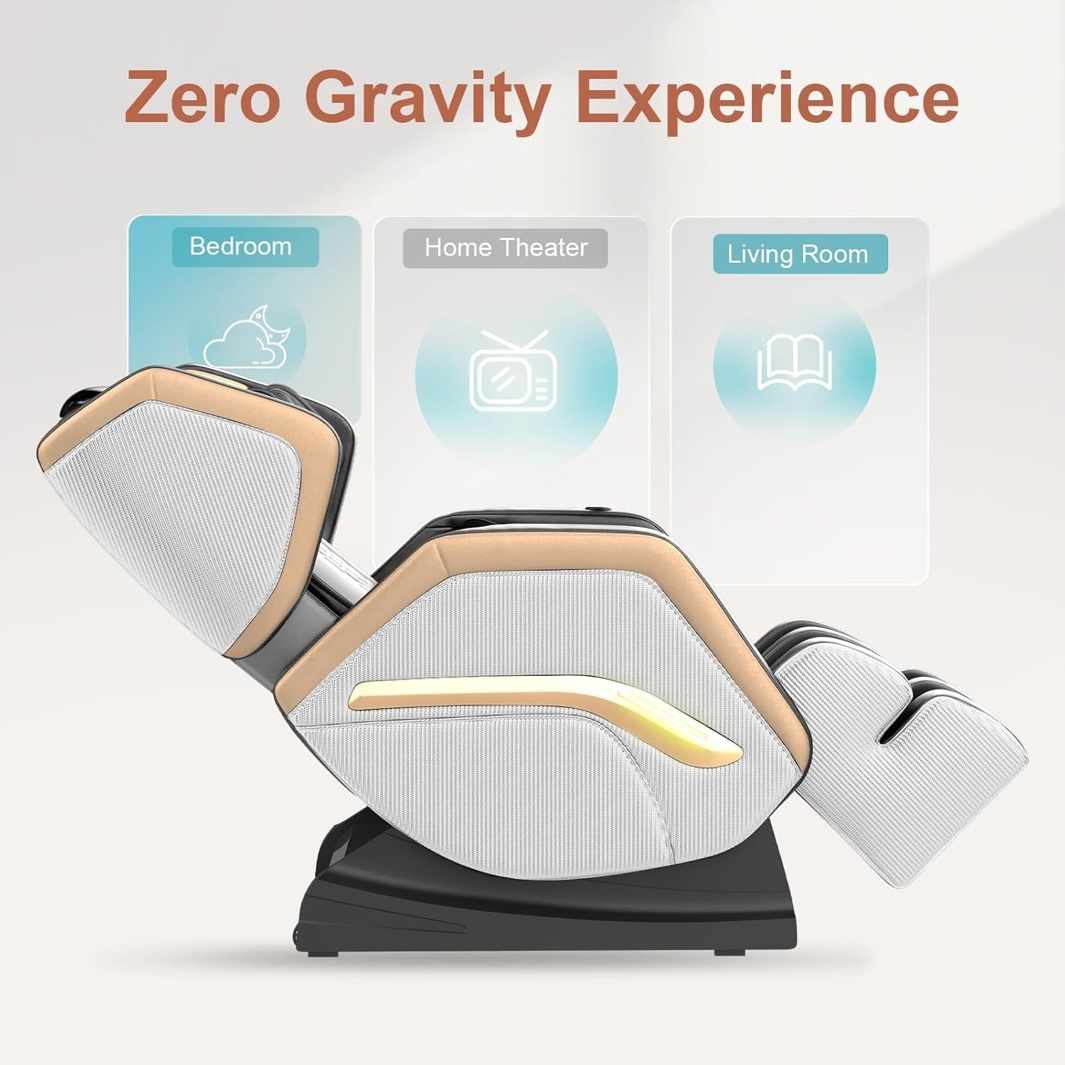 Full Body Massage Chair Zero Gravity Heating Airbags Bluetooth Recliner