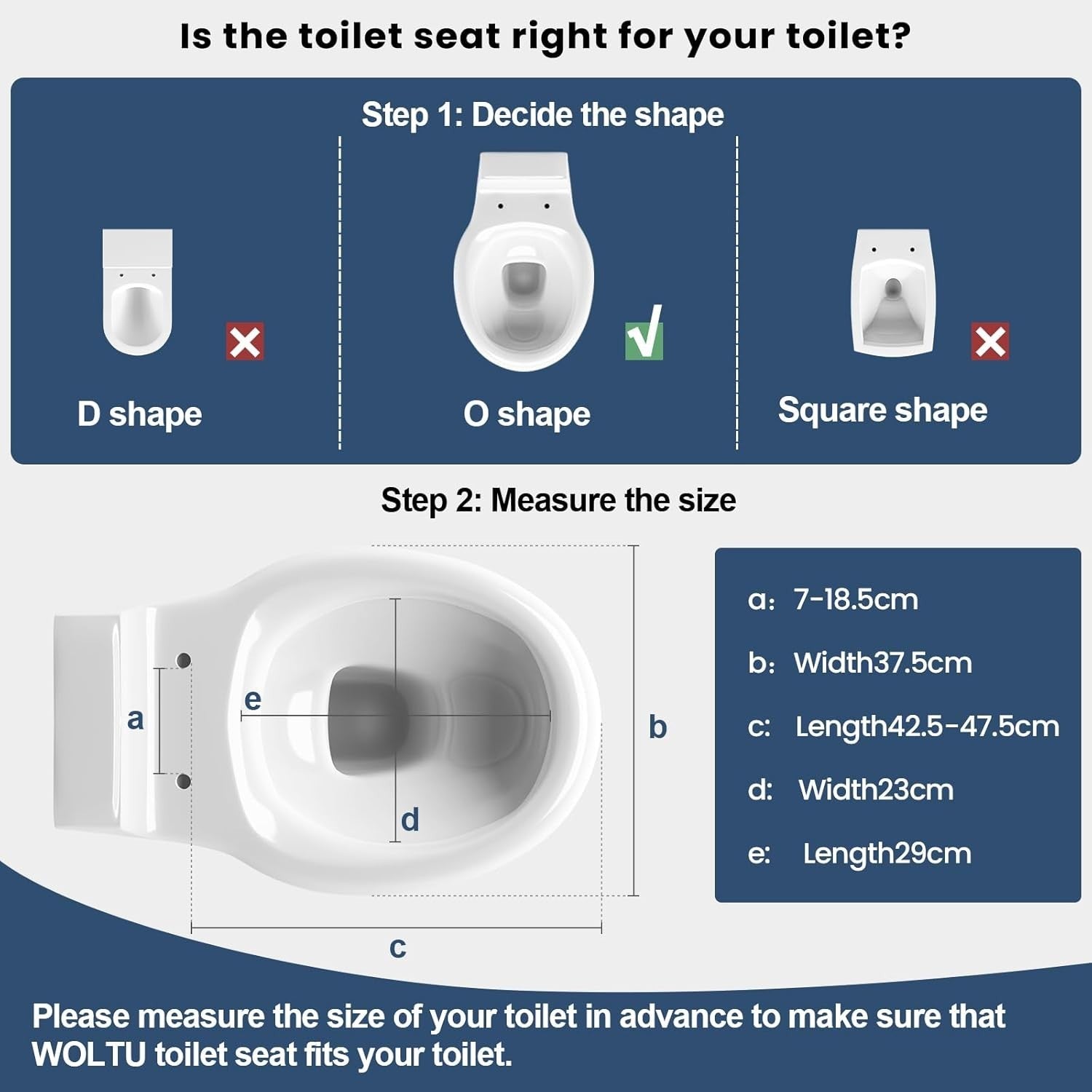O-Shaped Toilet Seat Soft Close Quick Release Beacon Pattern Top Bottom Mount