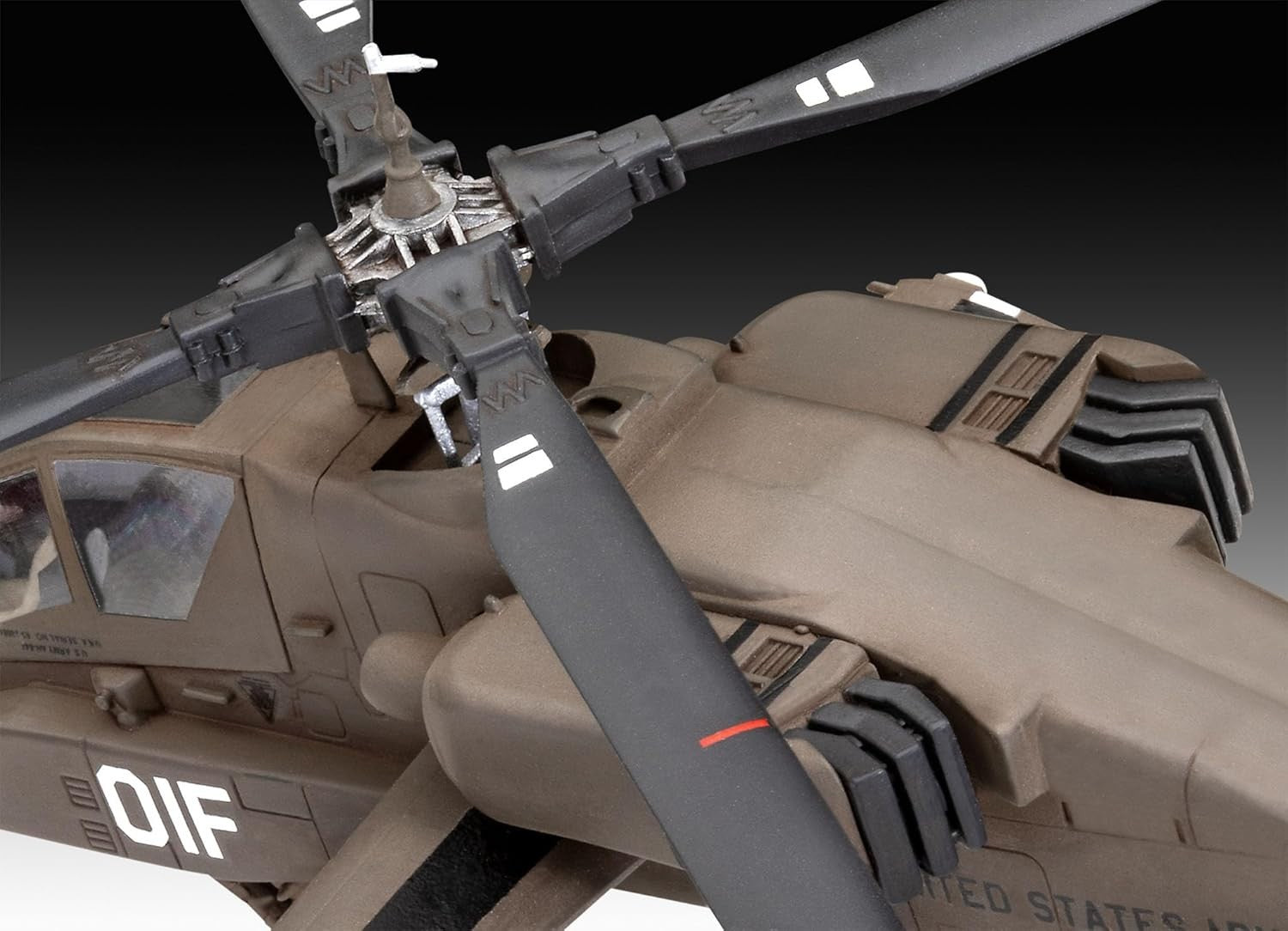 1:72 AH-64A Apache Helicopter Model Kit Military Plastic DIY Scale Replica