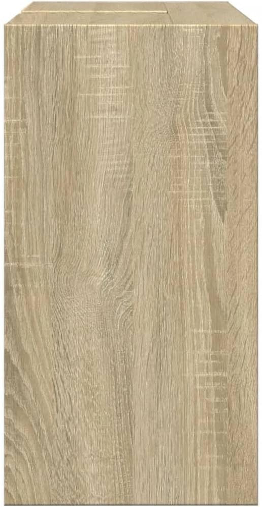 Sonoma Oak Bathroom Sink Cabinet 63cm Modern Under Sink Storage Cupboard Unit