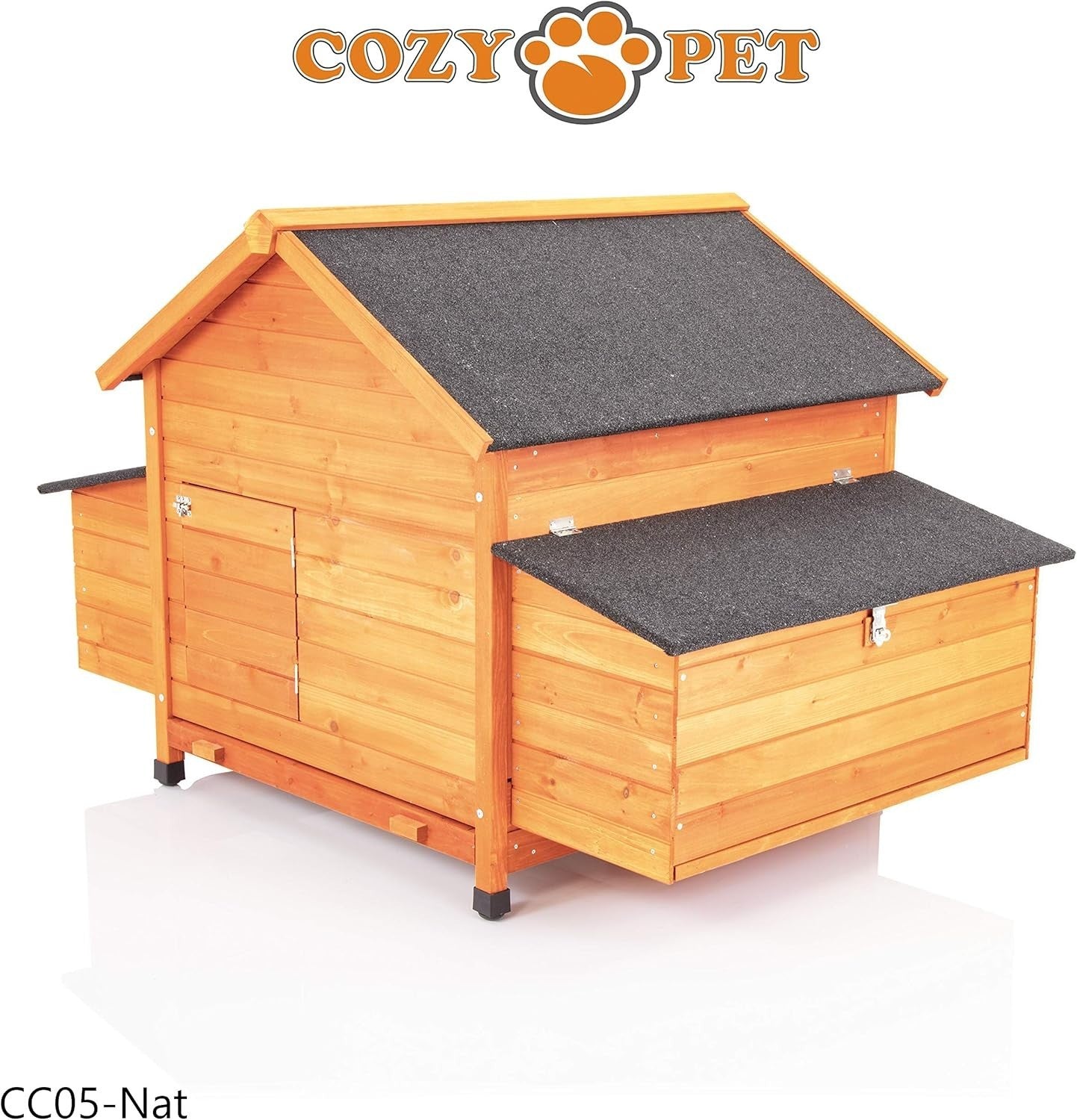 Extra Large Wooden Chicken Coop with Nest Boxes Easy Clean Hen House 12 Birds