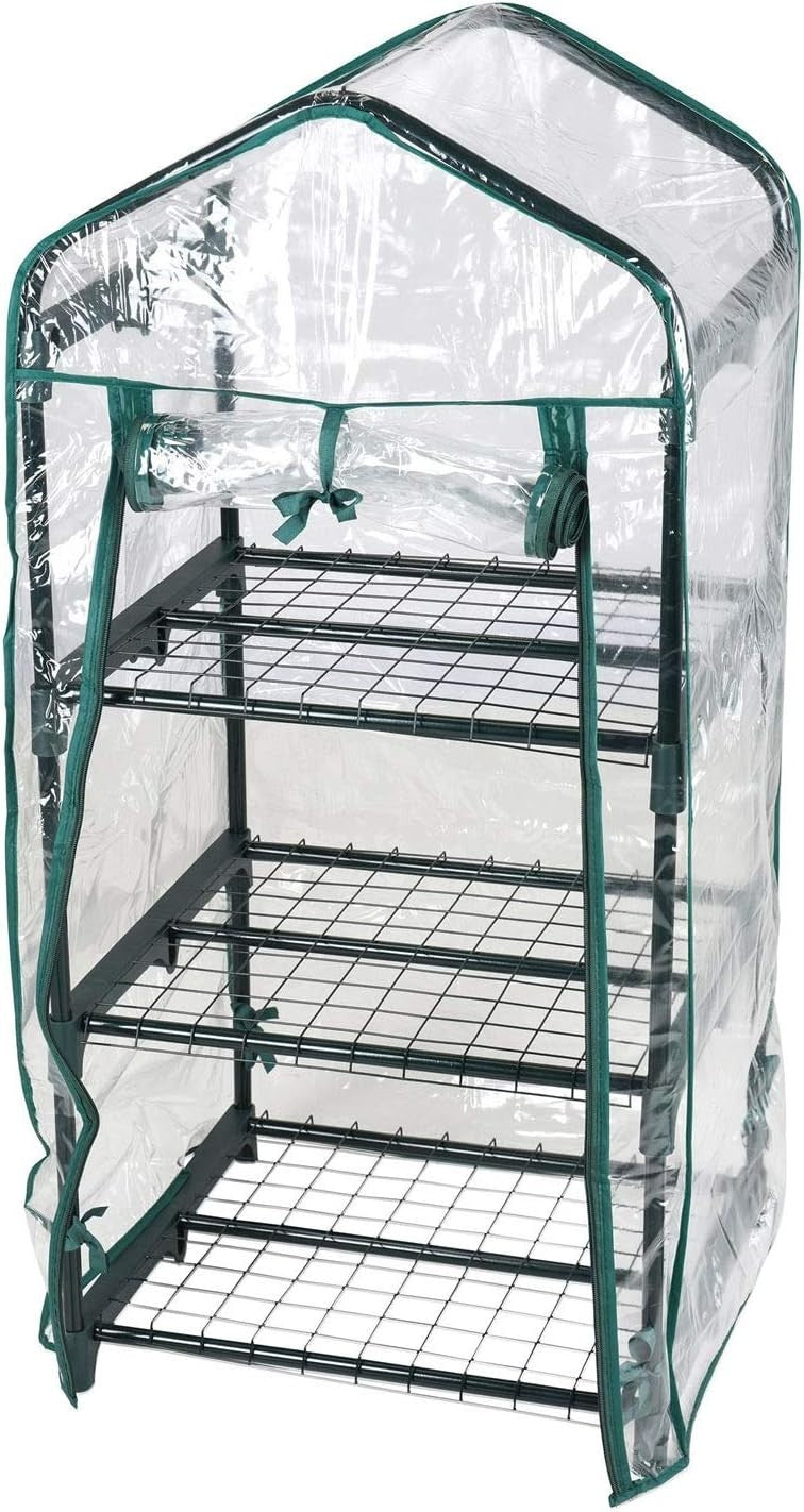 3-Tier Mini Greenhouse 50x45x105cm PVC Cold Frame Garden Plant Grow House