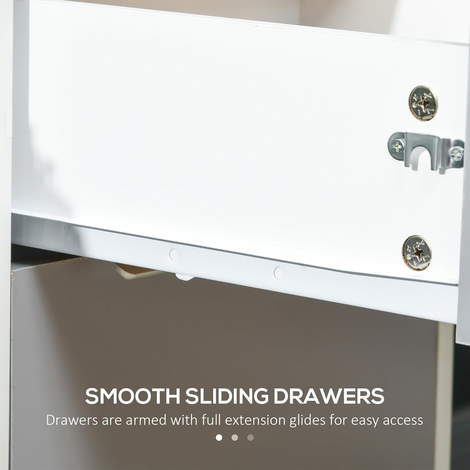 Locking 3 Drawer Rolling File Cabinet Under Desk Office Storage Unit