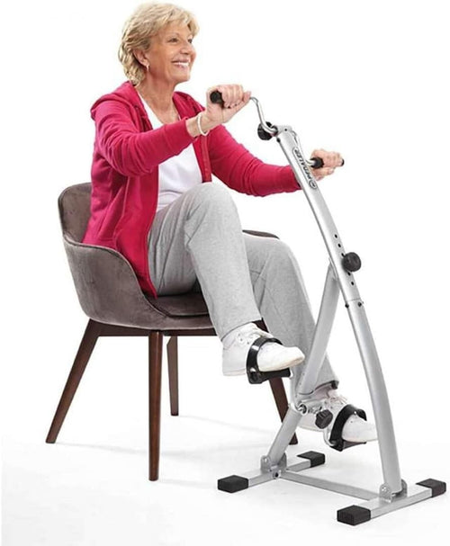 Foldable Dual-Action Pedal Exerciser for Arms & Legs, Adjustable Height