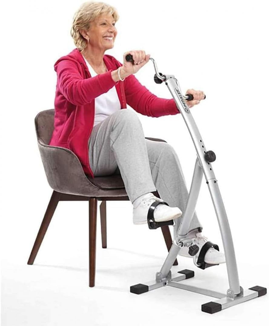 Foldable Dual-Action Pedal Exerciser for Arms & Legs, Adjustable Height