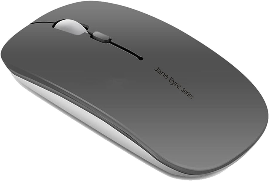 Slim Wireless Mouse Rechargeable Silent 2.4G 1600 DPI Grey